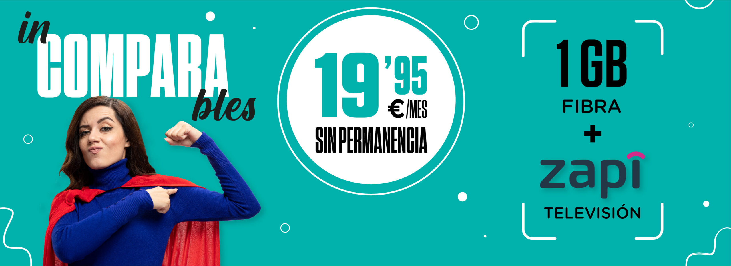 Fibra 1Gb y TV por 19,95