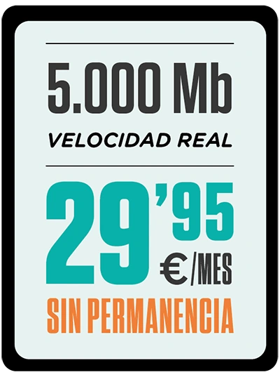 fibra 5000Mb velocidad real