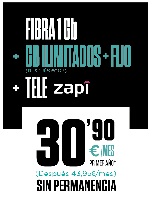 fibra 1gb gb ilimitados y tv