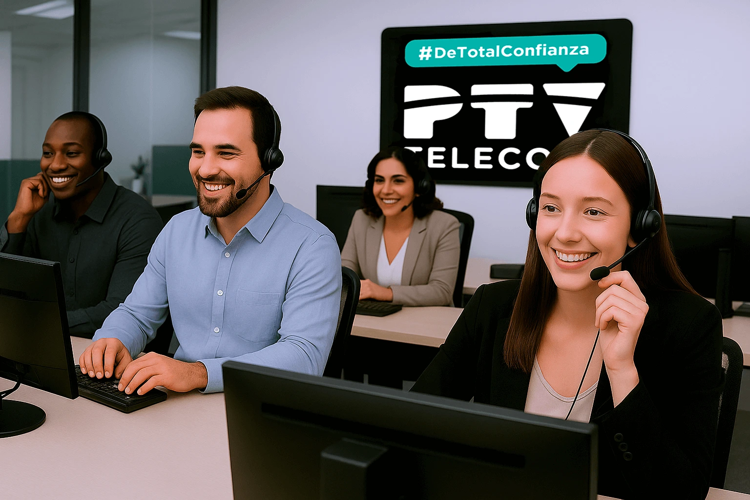 Atención al cliente en PTV Telecom, operador destacado por la OCU