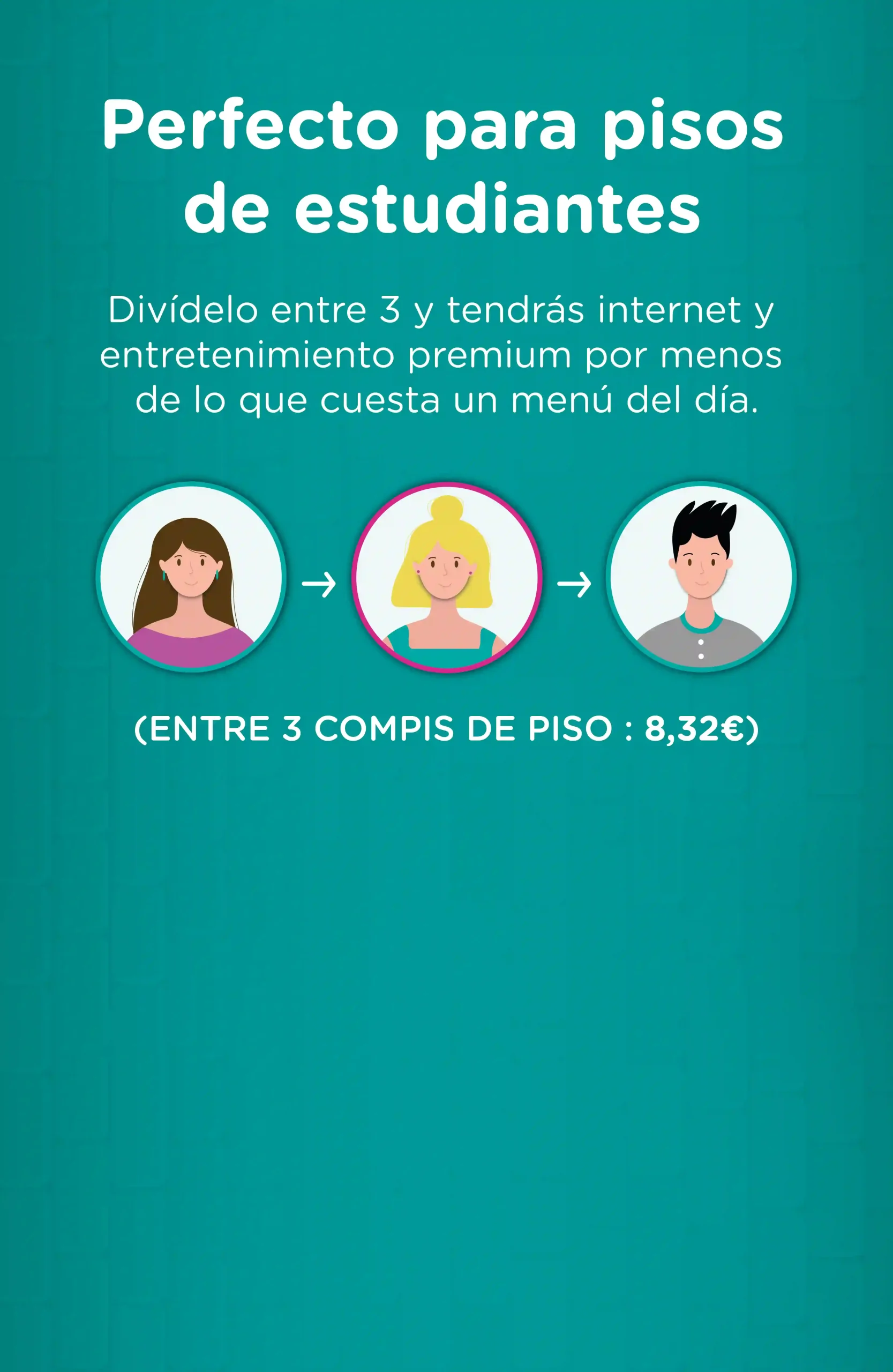 Perfecto para pisos de estudiantes