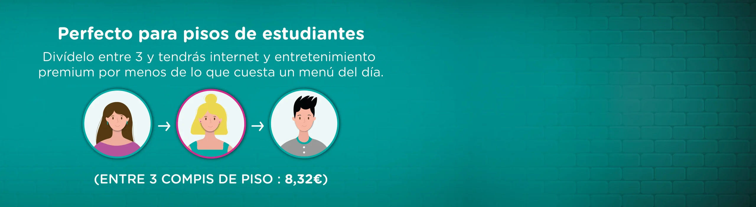 Perfecto para pisos de estudiantes