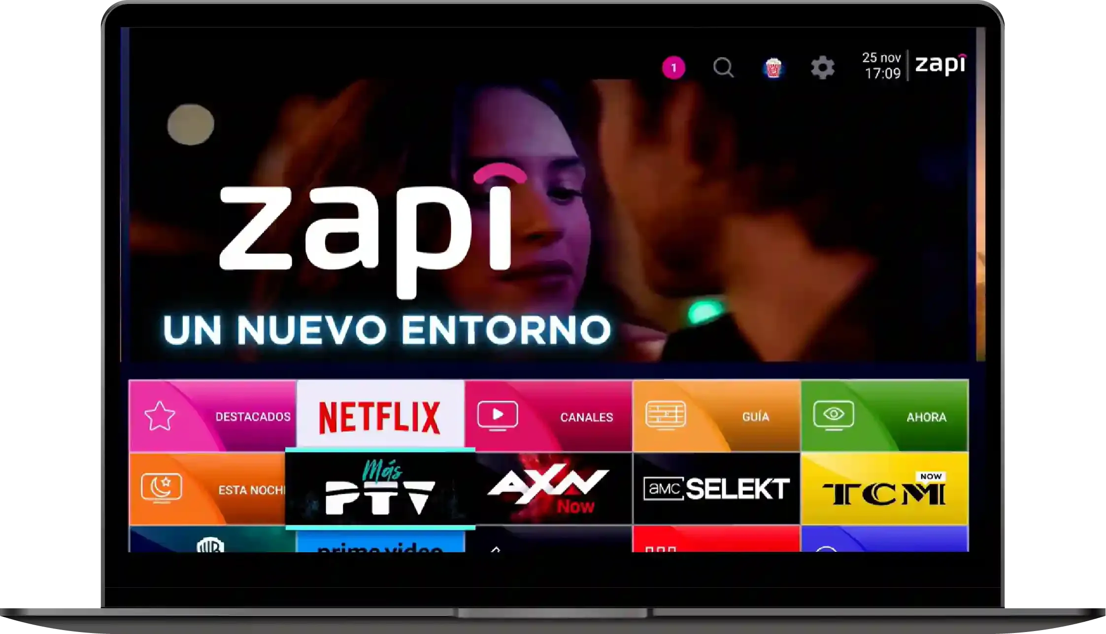 Zapi TV en un portátil
